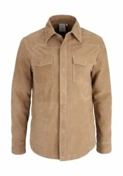 Goosecraft. Lederjacke Im Hemdstil Bronsa