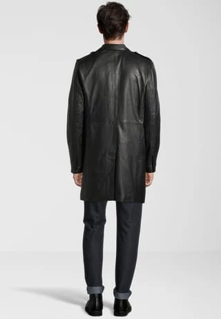 Goosecraft. Ledermantel Kai Black - Image 4