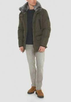 LERROS Mantel, Kapuze, Stehkragen, Verdeckter Reißverschluss, Uni, Für Herren 786 BROWN -Hudson shop unnamed file 1102