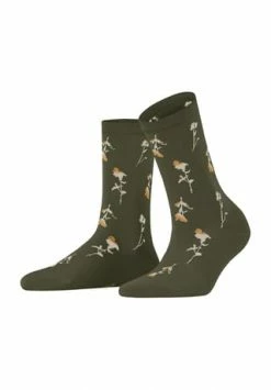 ESPRIT Socken, Floral, Für Damen 7826 MILITARY