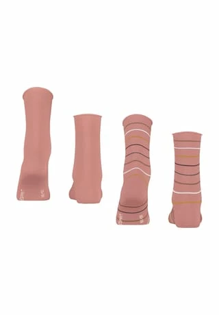 Socken, 2er-Pack, Streifen, uni, für Damen ESPRIT Socken, 2er-Pack, Streifen, Uni, Für Damen 8803 WILD ROSE -Hudson shop unnamed file 120