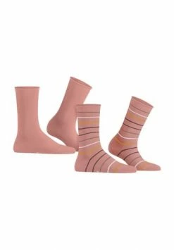 ESPRIT Socken, 2er-Pack, Streifen, Uni, Für Damen 8803 WILD ROSE 6 ESPRIT Socken, 2er-Pack, Streifen, Uni, Für Damen 8803 WILD ROSE -Hudson shop unnamed file 123