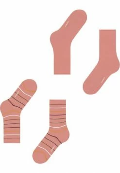 ESPRIT Socken, 2er-Pack, Streifen, Uni, Für Damen 8803 WILD ROSE 7 ESPRIT Socken, 2er-Pack, Streifen, Uni, Für Damen 8803 WILD ROSE -Hudson shop unnamed file 124
