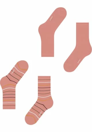Socken, 2er-Pack, Streifen, uni, für Damen ESPRIT Socken, 2er-Pack, Streifen, Uni, Für Damen 8803 WILD ROSE -Hudson shop unnamed file 124