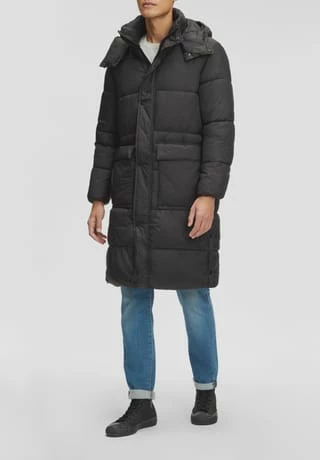 EDC Steppmantel, Kapuze, Verdeckter Reißverschluss, Für Herren C001 BLACK 7 EDC Steppmantel, Kapuze, Verdeckter Reißverschluss, Für Herren C001 BLACK – Bild 5