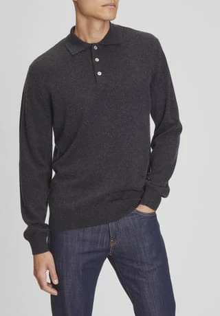 Pullover, Seide-Kaschmir, Polokragen, für Herren GALERIA Pullover, Seide-Kaschmir, Polokragen, Für Herren Anthrazit -Hudson shop unnamed file 1308