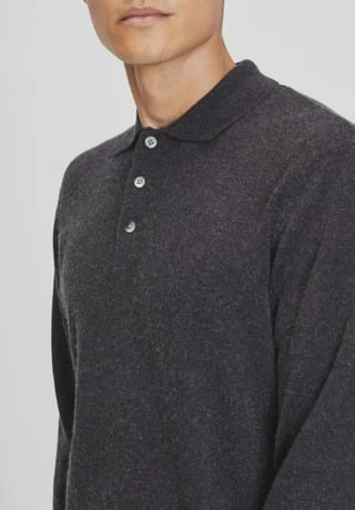 Pullover, Seide-Kaschmir, Polokragen, für Herren GALERIA Pullover, Seide-Kaschmir, Polokragen, Für Herren Anthrazit -Hudson shop unnamed file 1310