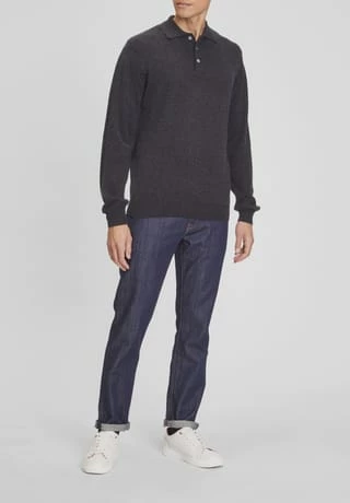 Pullover, Seide-Kaschmir, Polokragen, für Herren GALERIA Pullover, Seide-Kaschmir, Polokragen, Für Herren Anthrazit -Hudson shop unnamed file 1312