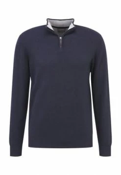 GALERIA Pullover, Langarm, Troyer, Uni, Für Herren Navy