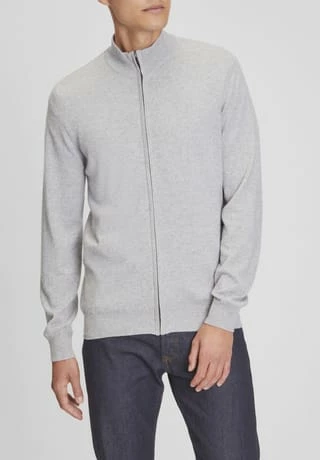 GALERIA Strickjacke, Seide-Kaschmir, Langarm, Uni, Für Herren Hellgrau - Image 2