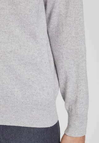 GALERIA Strickjacke, Seide-Kaschmir, Langarm, Uni, Für Herren Hellgrau - Image 5