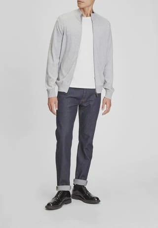 GALERIA Strickjacke, Seide-Kaschmir, Langarm, Uni, Für Herren Hellgrau - Image 6