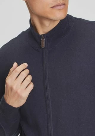 GALERIA Strickjacke, Seide-Kaschmir, Langarm, Uni, Für Herren Navy - Image 4