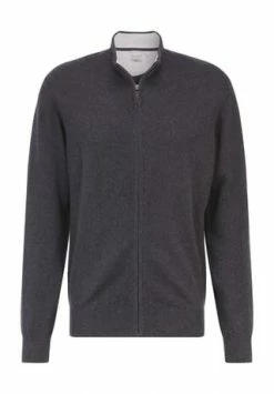 GALERIA Strickjacke, Seide-Kaschmir, Langarm, Uni, Für Herren Anthrazit