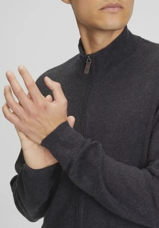GALERIA Strickjacke, Seide-Kaschmir, Langarm, Uni, Für Herren Anthrazit - Image 4