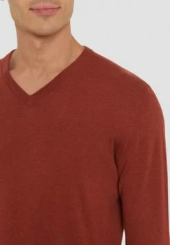GALERIA Pullover, V-Ausschnitt, Uni, Für Herren BAKED CLAY -Hudson shop unnamed file 1413