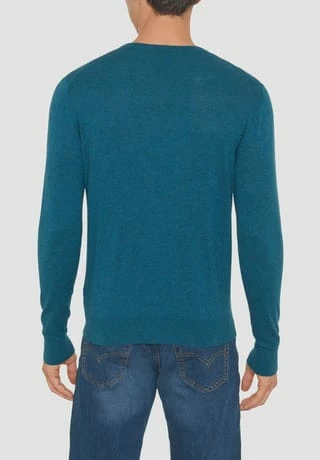 GALERIA Pullover, V-Ausschnitt, Uni, Für Herren MOROCCAN BLUE - Image 3