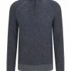 GALERIA Merino/Cashmere Pullover, Troyer-Kragen, Für Herren 2 NAVY/ GREY
