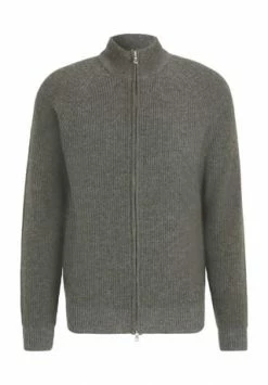 GALERIA Merino-Cashmere Strickjacke, Zweiwegereißverschluss, Für Herren 1 OLIVE/ GREY