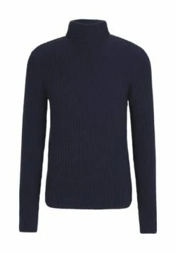 GALERIA Wolle-Cashmere Pullover, Rollkragen, Strickmuster, Für Herren 2 NAVY