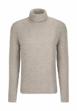 GALERIA Wolle-Cashmere Pullover, Rollkragen, Strickmuster, Für Herren 3 BEIGE