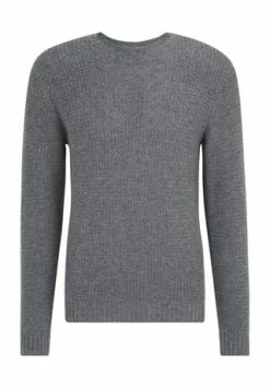 GALERIA Merino/Cashmere Pullover, Rundhals-Ausschnitt, Struktur-Design, Für Herren 2 GREY