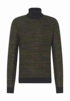 DUNMORE Pullover, Rollkragen, Melange, Für Herren 1 DK. GREEN