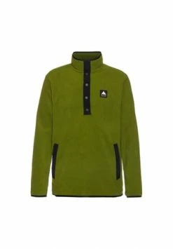 BURTON Fleecepullover Hearth Knopfleiste,Reißverschluss-Tasche Herren Calla Green