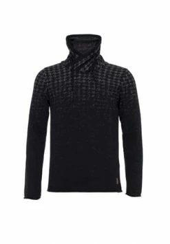 CIPO & BAXX® Pullover Mit Hahnentritt-Muster Black-Anthracite