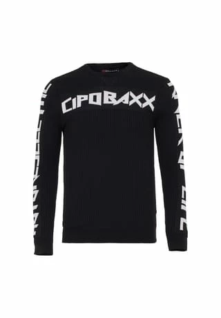 CIPO & BAXX® Pullover Mit Coolem Print Black