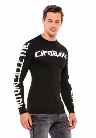CIPO & BAXX® Pullover Mit Coolem Print Black - Image 4