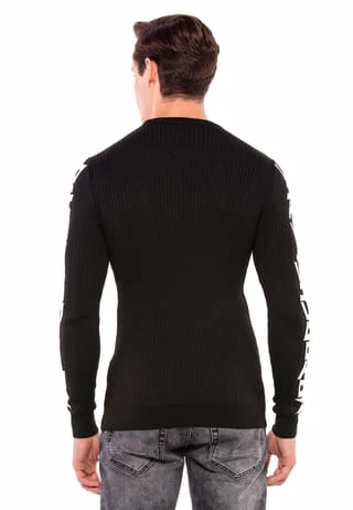 CIPO & BAXX® Pullover Mit Coolem Print Black - Image 5