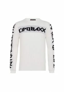 CIPO & BAXX® Pullover Mit Coolem Print White