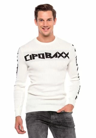 CIPO & BAXX® Pullover Mit Coolem Print White - Image 2