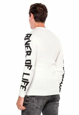 CIPO & BAXX® Pullover Mit Coolem Print White - Image 5