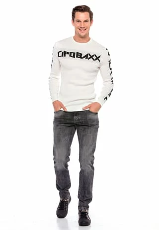 CIPO & BAXX® Pullover Mit Coolem Print White - Image 8
