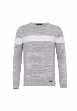 CIPO & BAXX® Strickpullover In Melierter Optik LIGHTGREY