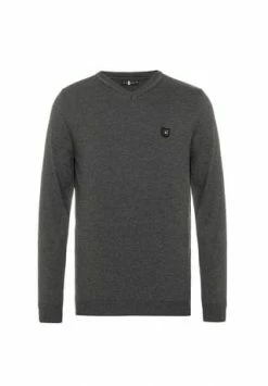 CIPO & BAXX® Pullover Mit V-Ausschnitt ANTHRACITE