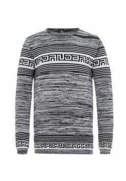 CIPO & BAXX® Strickpullover In Streifenoptik GREY