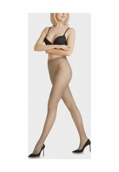 FALKE Strumpfhose, Grafisch, Transparent, Für Damen 4343 POW/ BLACK