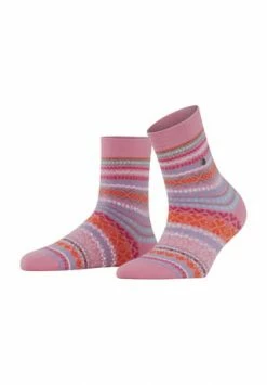 Burlington Kurzsocken, Streifen, Emblem, Für Damen 8725 ORCHID SMOKE