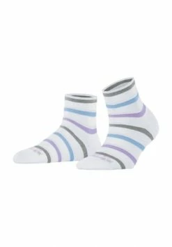 Burlington Socken, "Rib Stripe", Für Damen 2000 WHITE