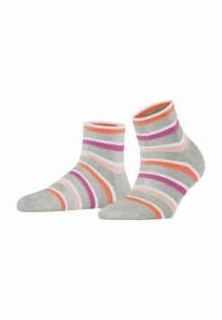 Burlington Socken "Rib Stripe", Gestreift, Für Damen 3820 STORM GREY