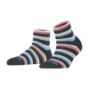 Burlington Socken, "Rib Stripe", Für Damen 6120 MARINE