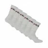 FILA Unisex Socken, 6er Pack - Crew Socks, Frottee, Tennis, Sport (2x 3 Paar) Grau