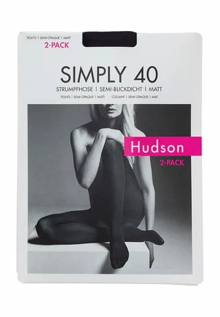 Hudson SIMPLY 40 Strumpfhose, 40 DEN, 2er-Pack, Für Damen 0335 MARINE