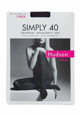 Hudson SIMPLY 40 Strumpfhose, 40 DEN, 2er-Pack, Für Damen 0545 ANTHRAZIT