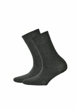 Hudson 2 Paar Damen Socken - Only 2-Pack, Strumpf, Komfortbund, Einfarbig Grau Melange