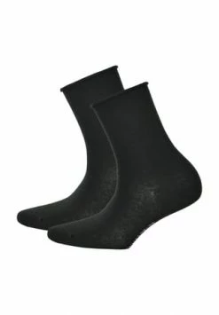 Hudson Only Kurzsocken, 2er-Pack, Rollrand, Für Damen Schwarz