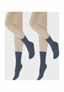 Hudson Socken, 2er-Pack, Uni, Für Damen 0335 MARINE